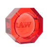 RAW RED CRYSTAL GLASS ASHTRAY