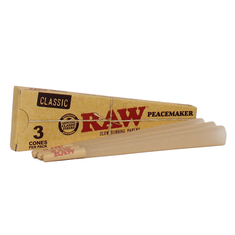 RAW PRE-ROLL CLASSIC PEACEMAKER CONE 3PC/PK 16PK/BOX 51651