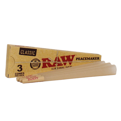 RAW PRE-ROLL CLASSIC PEACEMAKER CONE 3PC/PK 16PK/BOX 51651