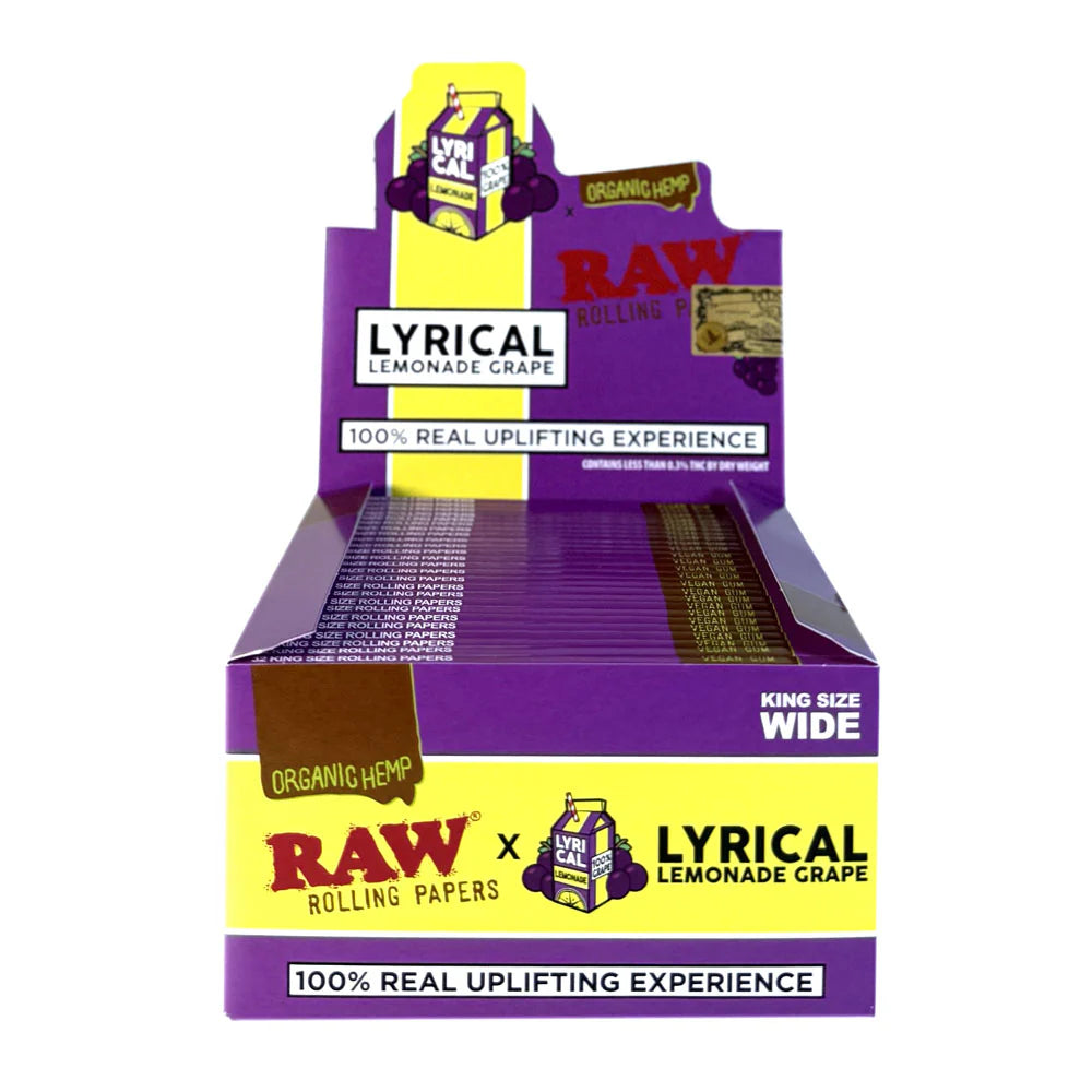 RAW X LYRICAL LEMONADE GRAPE KS WIDE PAPER 50PK/BX