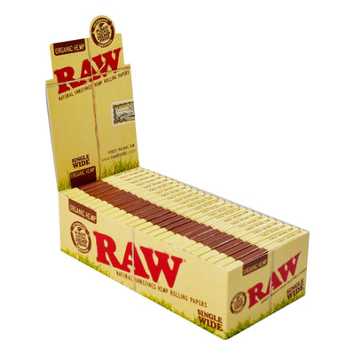 RAW ORGANIC SINGLE WIDE 50 PACKS/BOX 50 LEAVES/PACK 79207