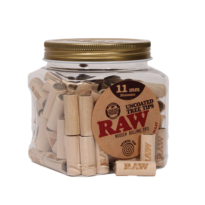 RAW UNCOATED TREE TIPS 11mm 100/PER JAR