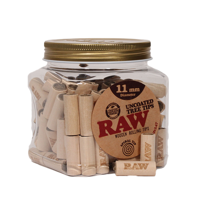 RAW UNCOATED TREE TIPS 11mm 100/PER JAR