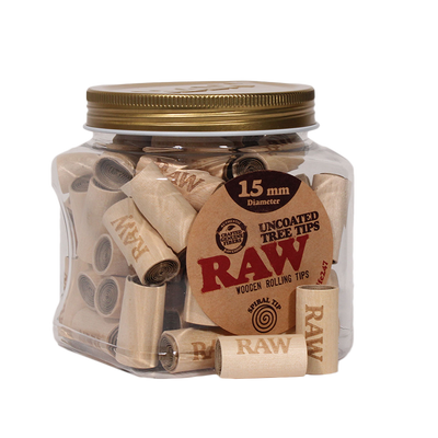 RAW UNCOATED TREE TIPS 15mm 65/PER JAR