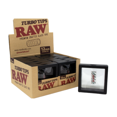 RAW TURBO TIPS 12mm DIAMETER 12ct/DISPLAY