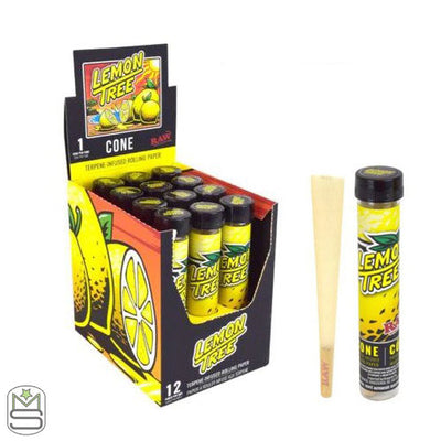 RAW TERPENE ENHANCED K/S CONES 12CT DISPLAY LEMON TREE 112035