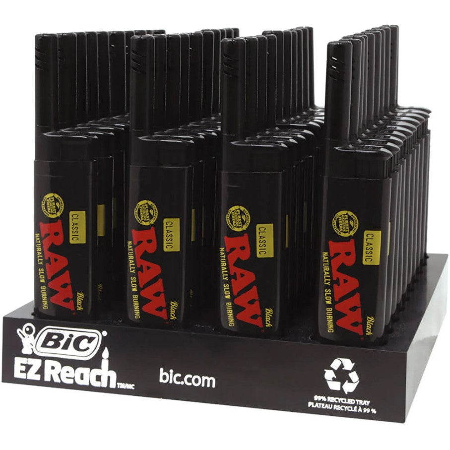 RAW BIC EZ REACH BLACK LIGHTER 40CT