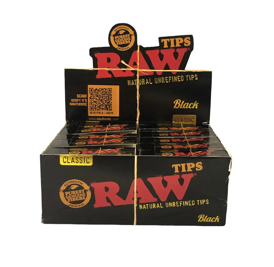 RAW BLACK TIPS 50PK/BOX 50 TIPS PACK