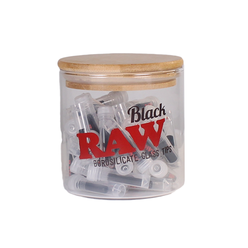 RAW BLACK GLASS TIPS 50/Jar