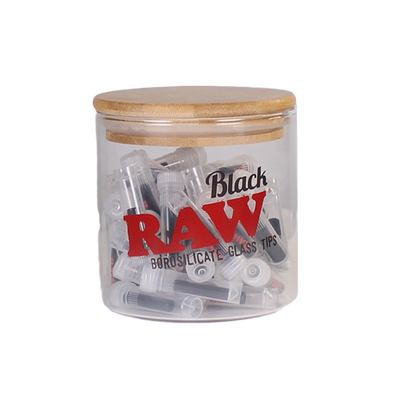 RAW BLACK GLASS TIPS 50/Jar