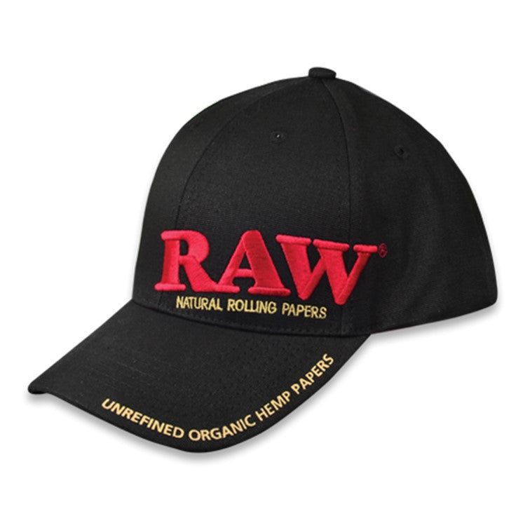 RAW CAP CURVED BLACK W/POKER 57229