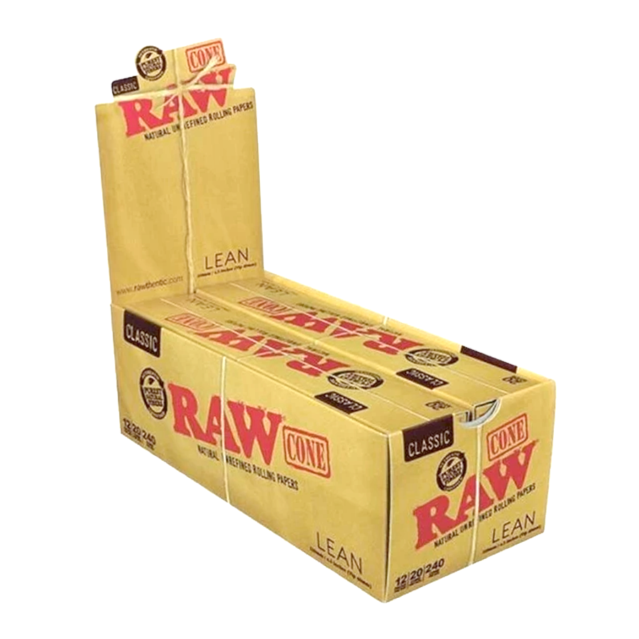 RAW CLASSIC CONE LEAN 12 PACKS/BOX 20 CONES/PACK 03346