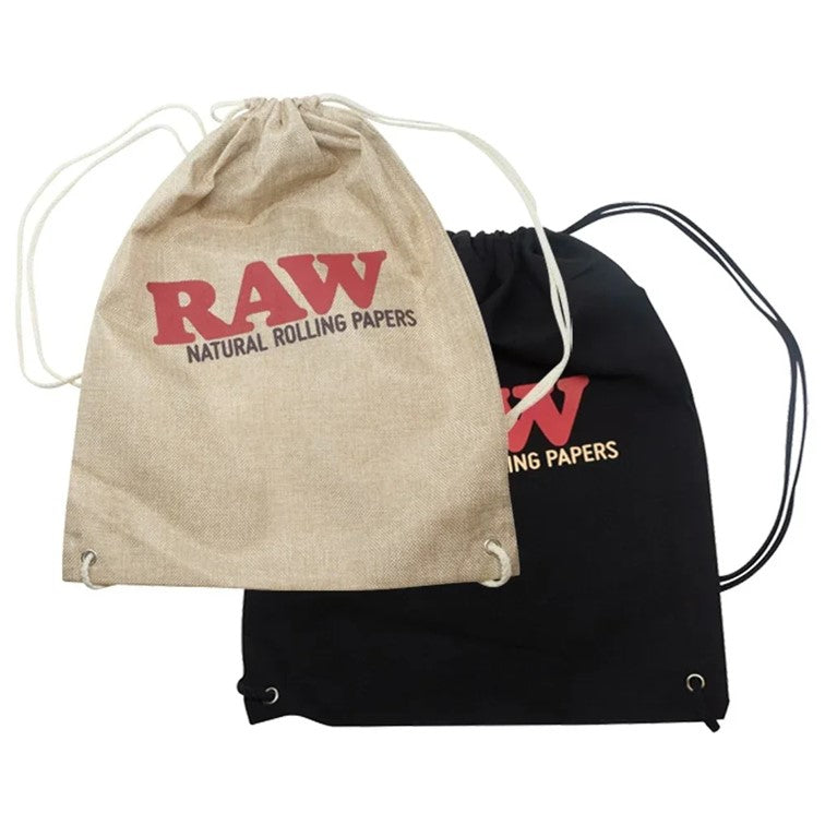 RAW DRAWSTRING BAG ASST