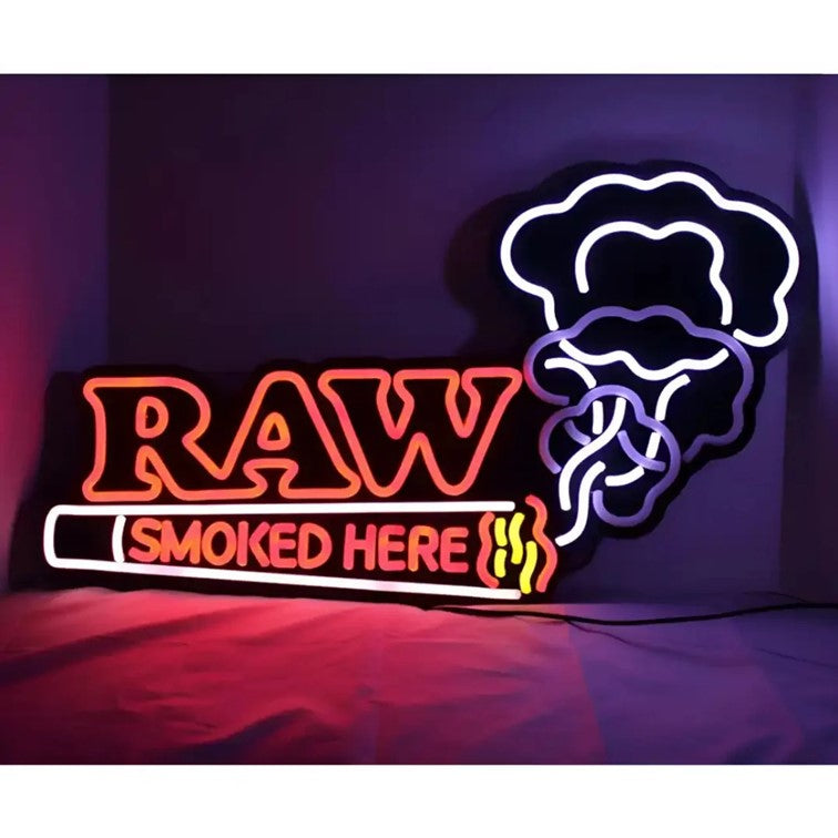 RAW GET LIT SIGN SMOKED HERE