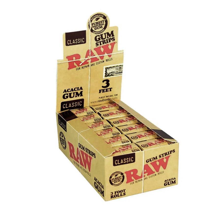 RAW GUM STRIPS 3 FEET 24 ROLLS PER BOX 52290