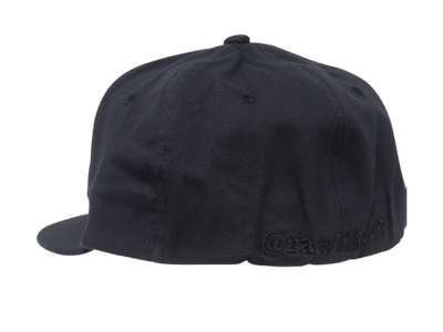 RAW FLEXFIT CAP BLACK ON BLACK FLAT BRIM - L/XL 96898