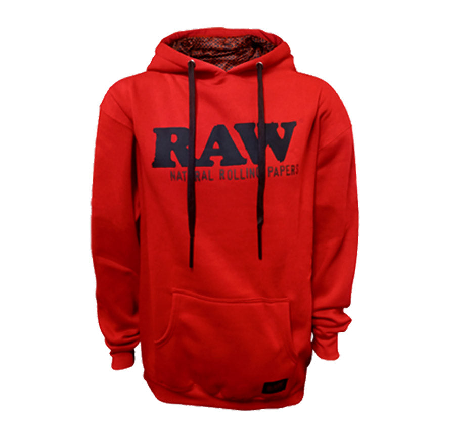 RAW HOODIE RED 100% COTTON