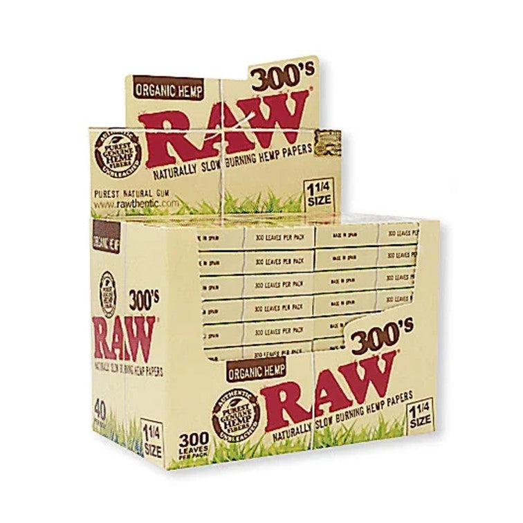 RAW ORGANIC 1 1/4 300´S 40 PACKS/BOX 300 LEAVES/PACK 77173