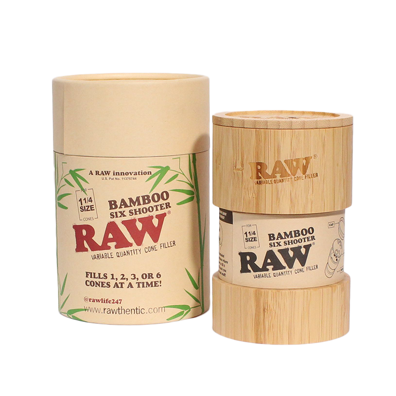 RAW BAMBOO SIX SHOOTER 1 1/4 SIZE CONE FILLER