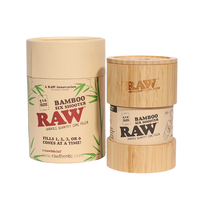 RAW BAMBOO SIX SHOOTER 1 1/4 SIZE CONE FILLER