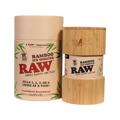 RAW BAMBOO SIX SHOOTER KING SIZE CONE FILLER