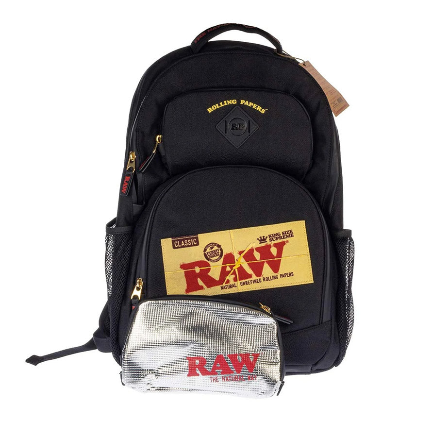 RAW SMELL PROOF BACK PACK BLACK