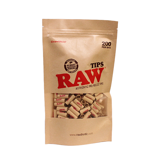 RAW TIPS PRE-ROLLED 200CT/BAG 99981