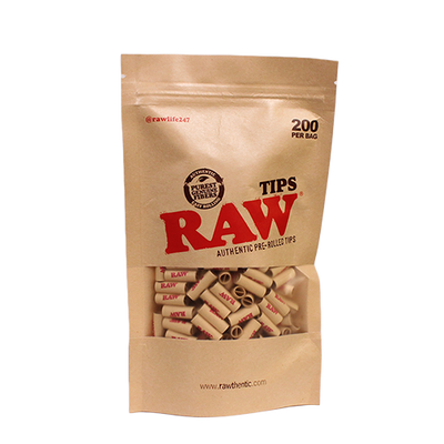 RAW TIPS PRE-ROLLED 200CT/BAG 99981