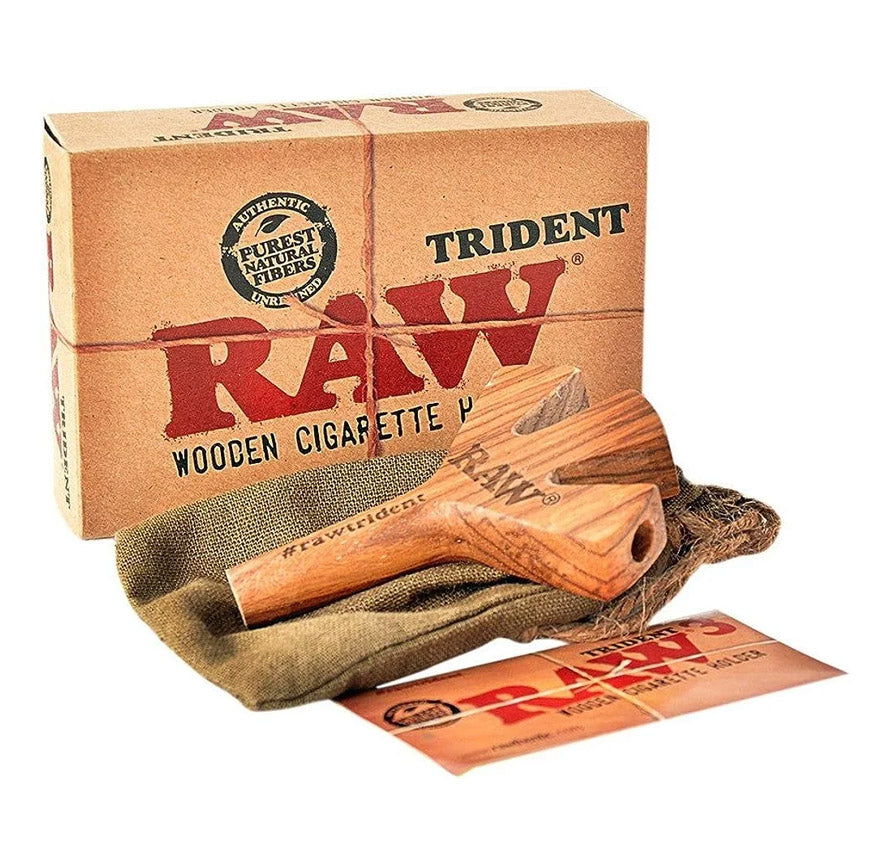 RAW TRIDENT WOODEN CIG HOLDER 57502