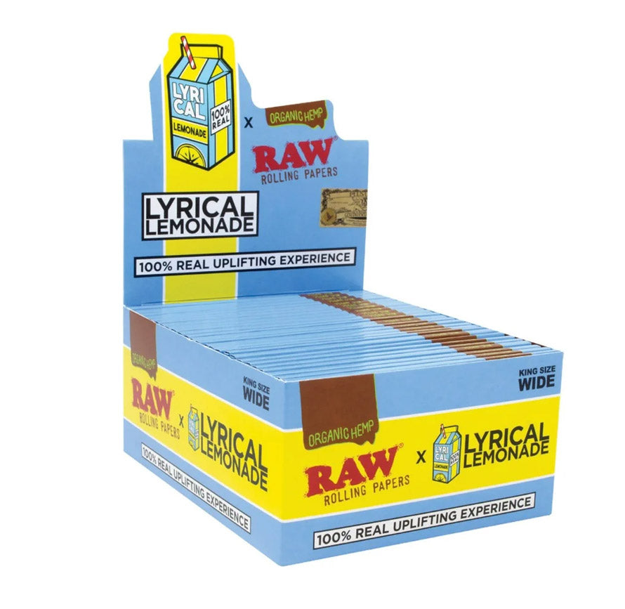 RAW X LYRICAL LEMONADE ORGANIC HEMP K/S WIDE 32PK 50PK/BOX