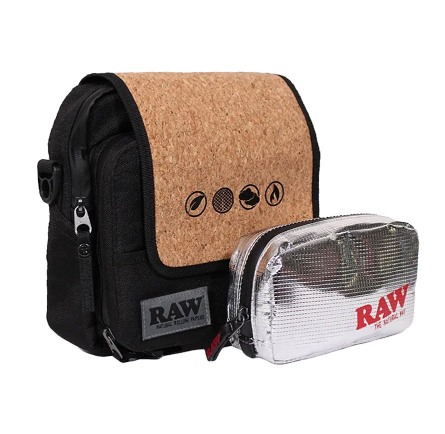 RAW X ROLLING PAPERS DAY BAG W/CORK TOP & FOIL POUCH 92067