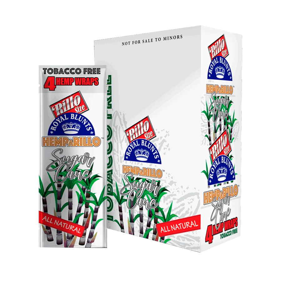 ROYAL BLUNTS HEMP A RILLO HEMP WRAPS 4PK 15PK/BOX SUGAR CANE