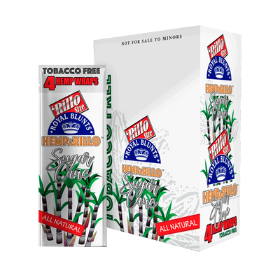 ROYAL BLUNTS HEMP A RILLO HEMP WRAPS 4PK 15PK/BOX SUGAR CANE