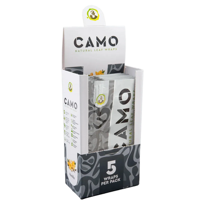 CAMO NATURAL LEAF WRAPS 5CT/PK 25PK/BOX VANILLA