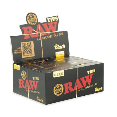 RAW BLACK TIPS 50PK/BOX 50 TIPS/PK 51682