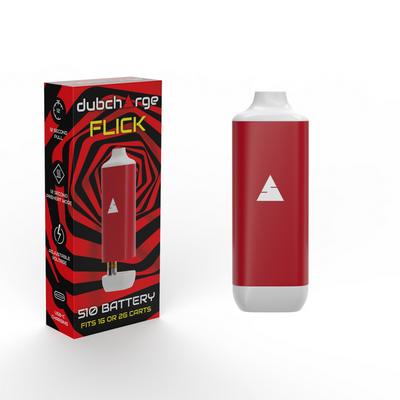 DUB CHARGE FLICK BATTERY 500mah FITS upto 2g CARTS RED