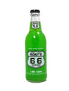 EXOTIC SODA ROUTE 66 12oz. BOTTLE LIME SODA