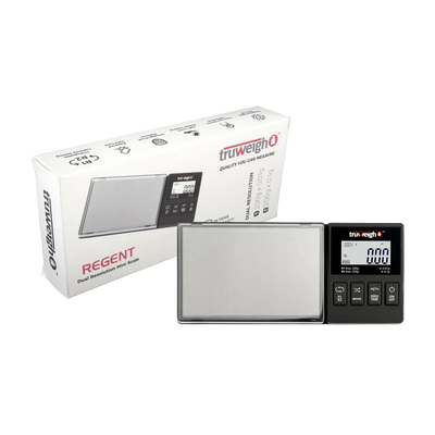 TRUWEIGH REGENT DUAL RESOLUTION MINI SCALE 250g/200g x 0.1g/0.01g- BLACK