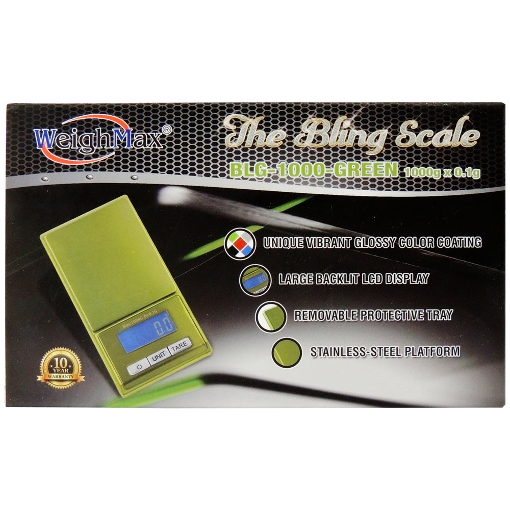 WEIGHMAX THE BLING SCALE BLG-1000 1000G X 0.1G GREEN