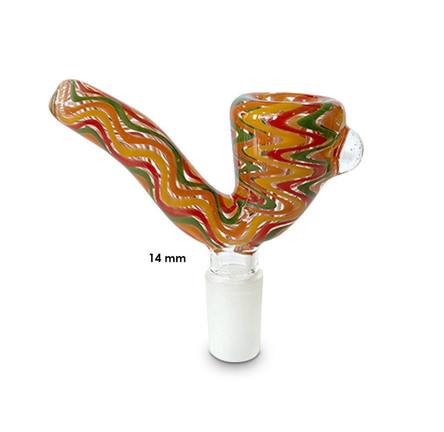 SENSE GLASS BOWL 14MM MALE SHERLOCK ASST COLOR