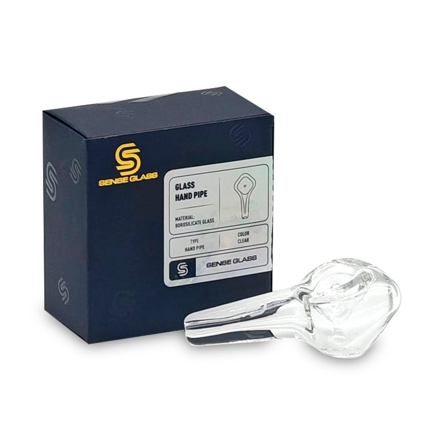 SENSE GLASS GLASS HANDPIPE CLEAR