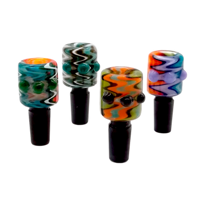 SENSE GLASS PREMIUM GLASS BOWL 14mm MALE (SGB-27) ASST COLOR