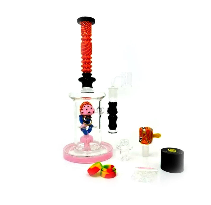 SENSE GLASS WATERPIPE KIT WP-3123 MUSHROOMS