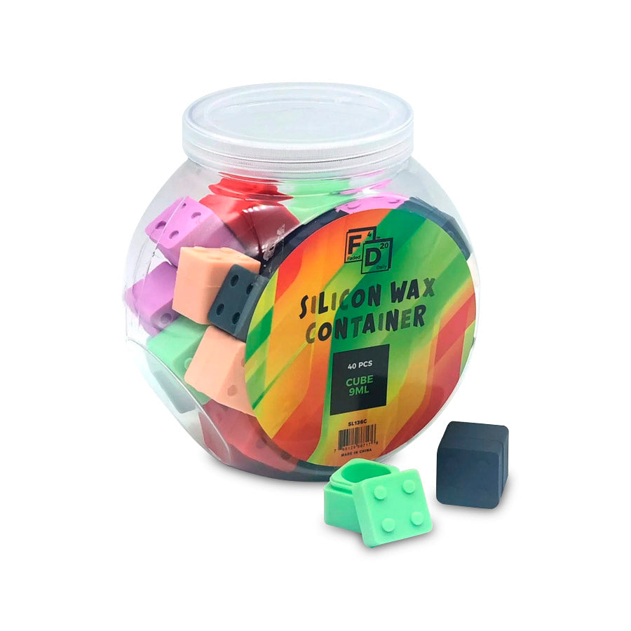 SILICONE WAX CONTAINER ROUND 40/JAR CUBE 9ML SL136C