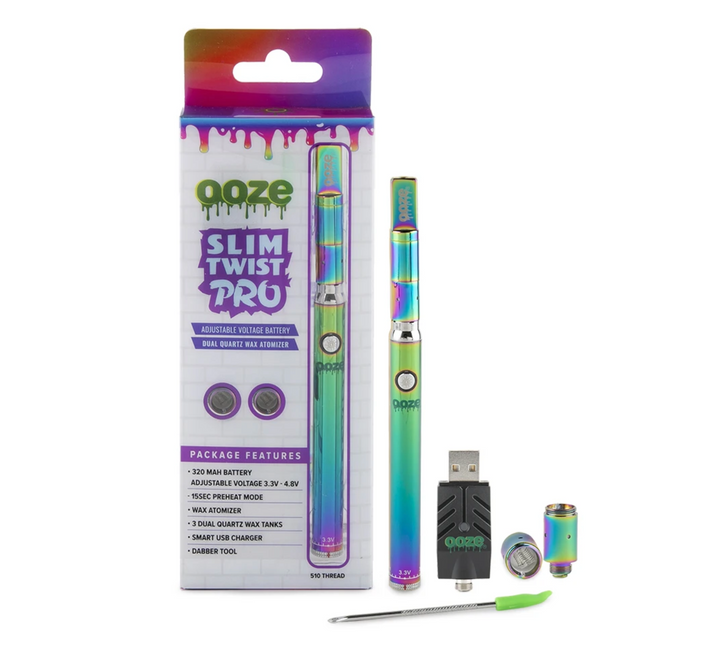 OOZE SLIM TWIST PRO 320mah BATTERY RAINBOW