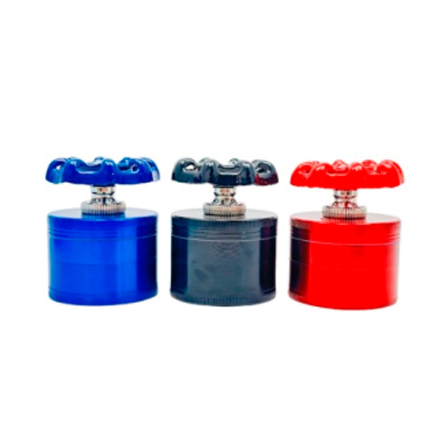 TOBACCO GRINDER 50mm 4pt BRASS GATE VALVE (GRD-04)