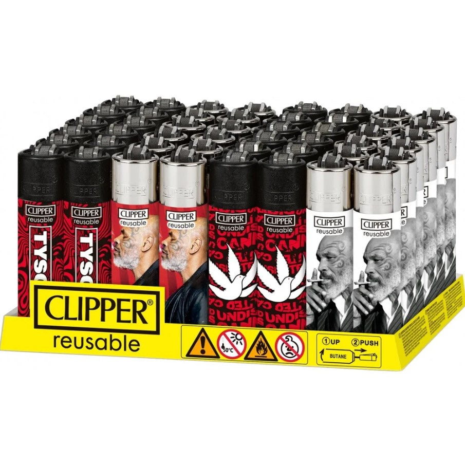 TYSON CLIPPER LIGHTERS 48/DISPLAY TYSON