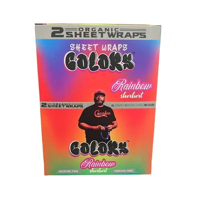 COLORS ORGANIC SHEET WRAPS 2pk 25ct/BOX RAINBOW GELATO