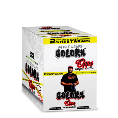 COLORS ORGANIC SHEET WRAPS 2PK 25CT/BOX OPPS CASPA VANILLA
