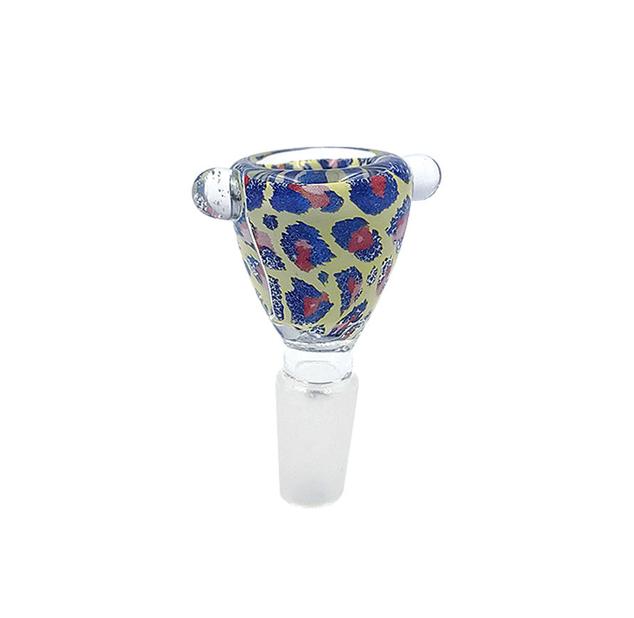 VCBL108 FANCY BOWL 14mm MALE W/DOUBLE HANDLE ASSORTED DESIGNS (SMALL-5437)